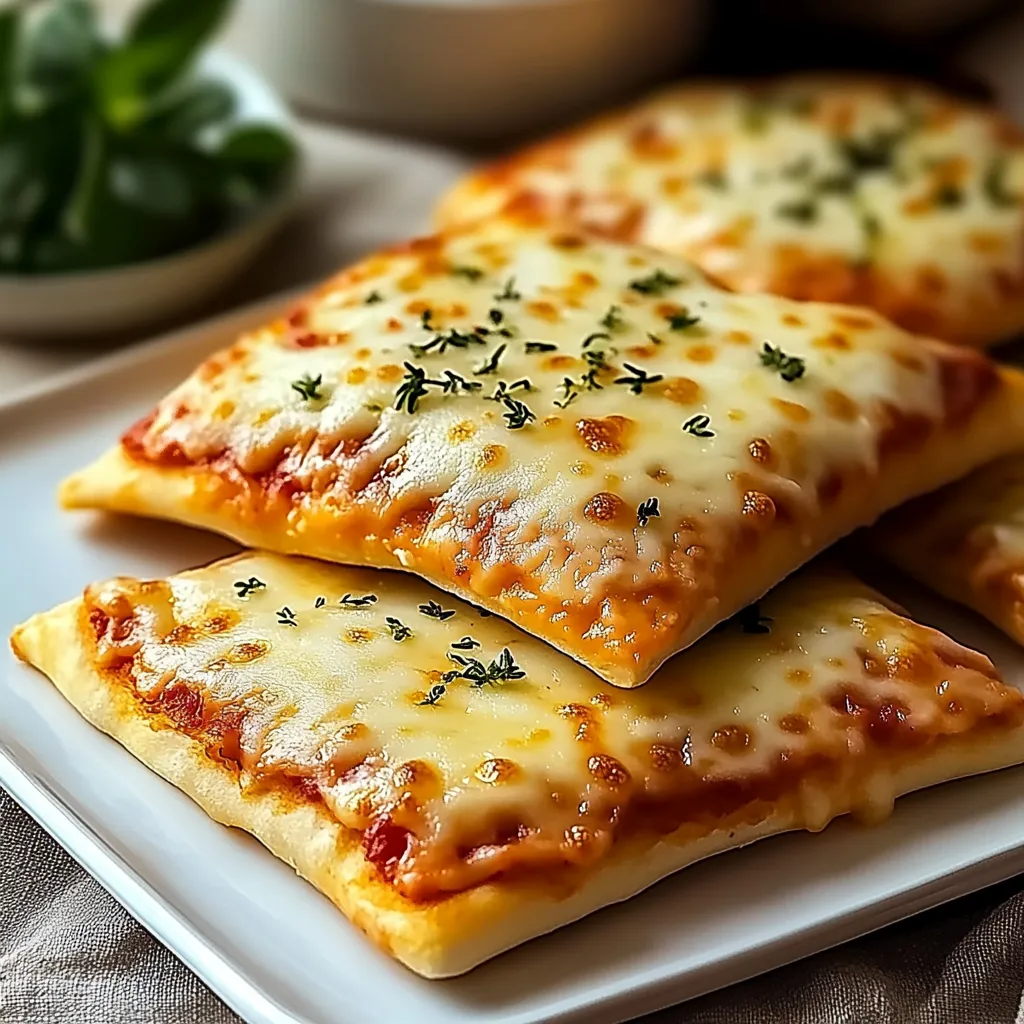 Hausgemachte Einfache Käse-Pizza-Taschen