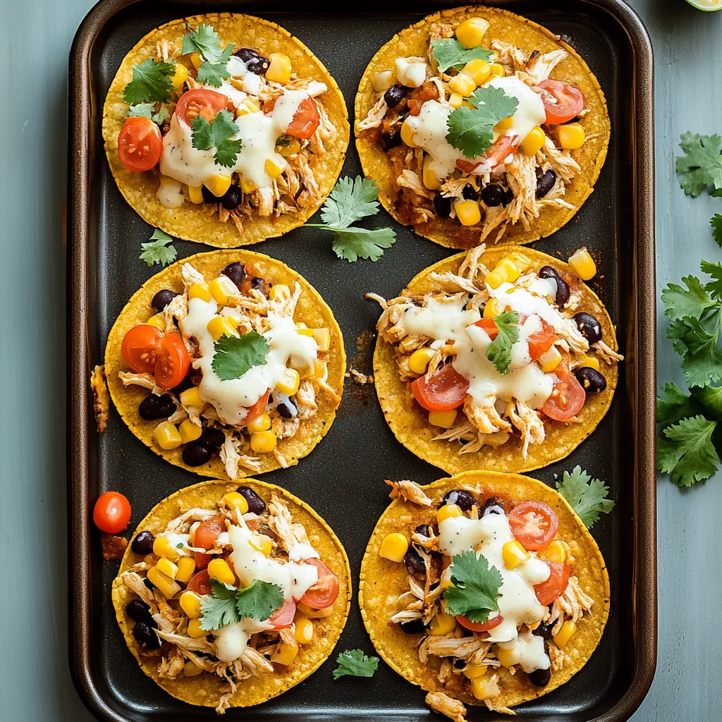 Mexikanische Tostadas mit Hähnchen vom Grill
