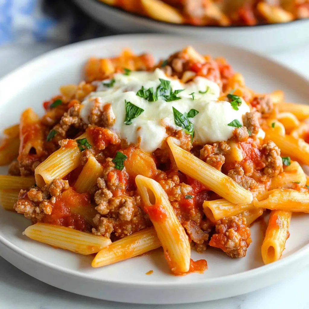 Cremige Italienische Wurst Pasta