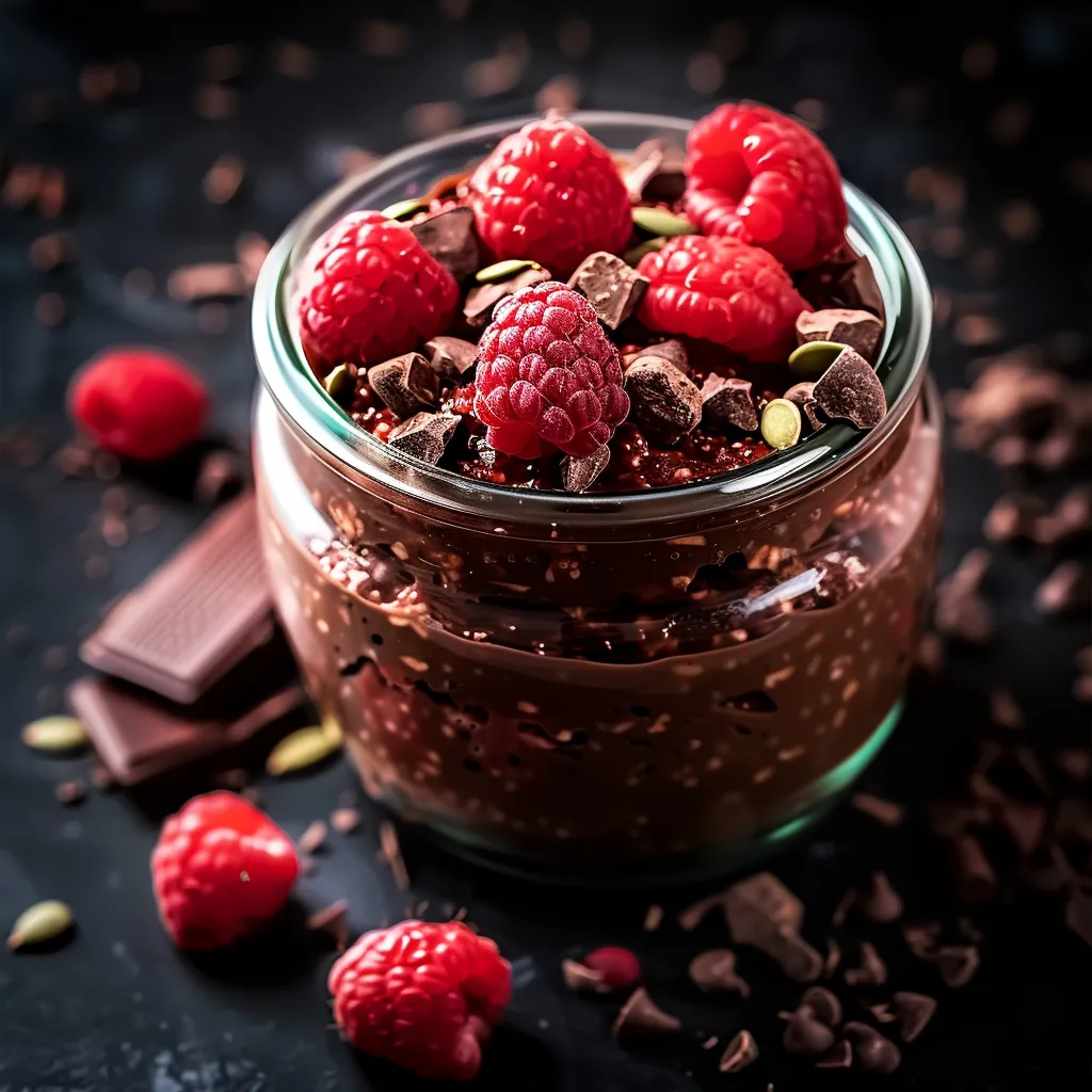 Dunkle Schokoladen-Himbeer Overnight Oats