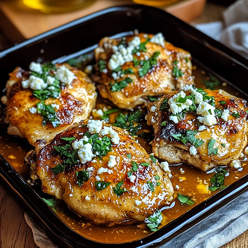 Scharfes Honig-Feta-Hähnchen