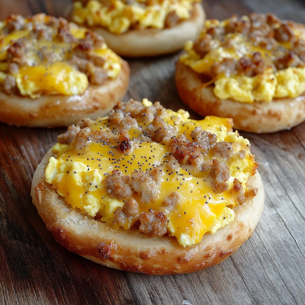 Einfache Frühstücks-Bagels
