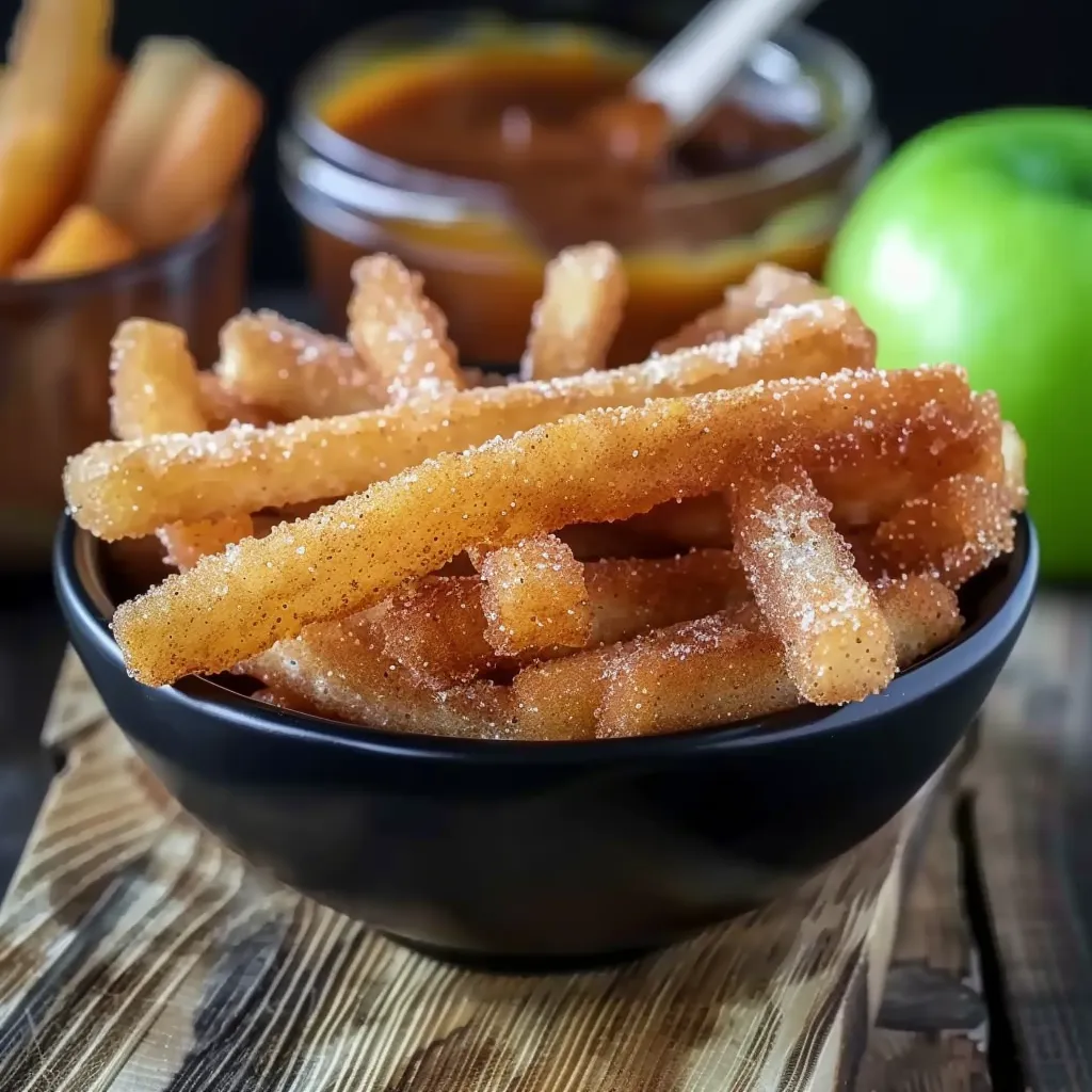 Knusprige Apfelpommes aus der Heißluftfritteuse