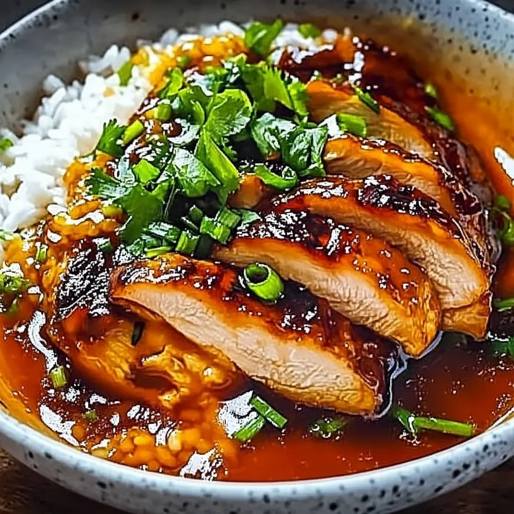 Karamellisiertes Soja-Hähnchen in Knoblauch