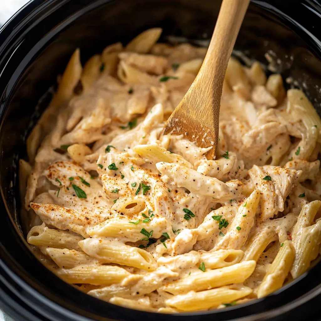 Cajun-Hähnchen-Pasta aus dem Slow Cooker (Crockpot)