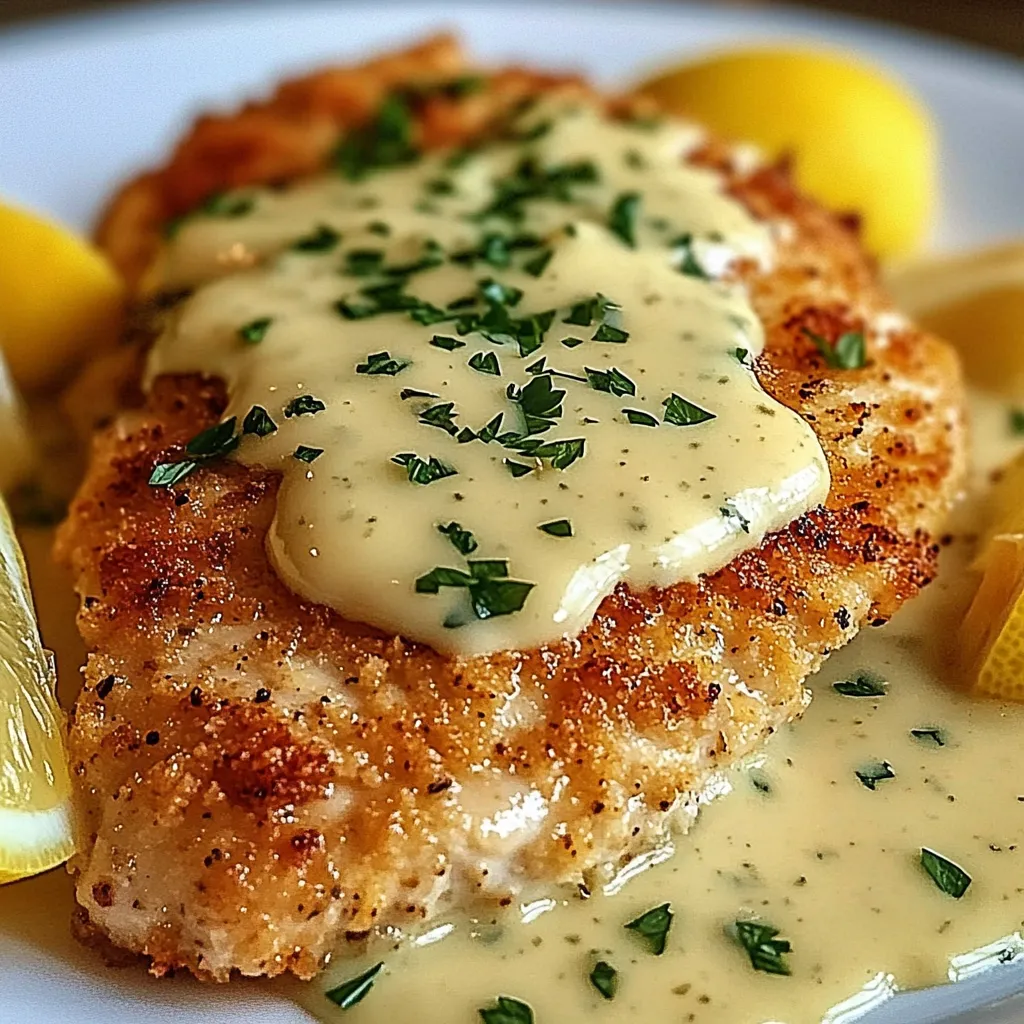 Zitronen-Pecorino-Hähnchen mit cremiger Zitronensoße