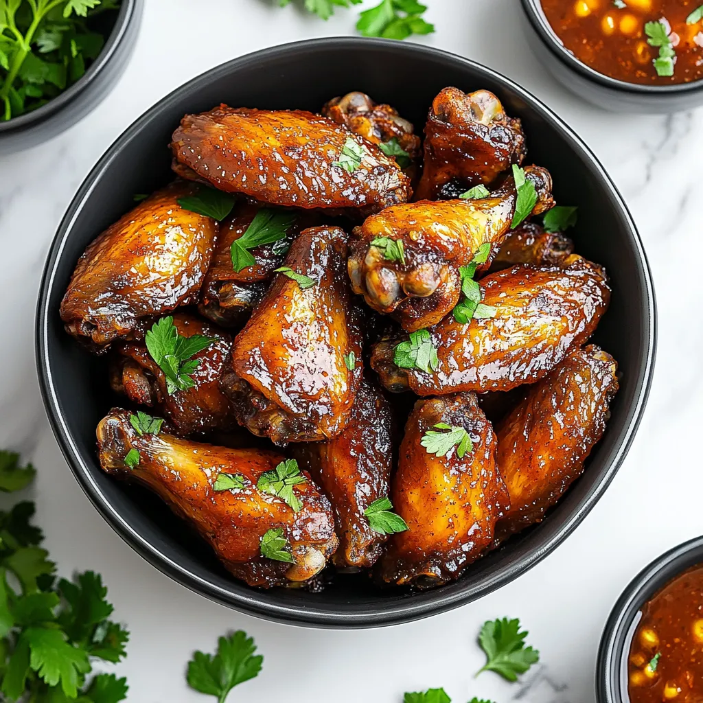 Süß-scharfe Hähnchenflügel