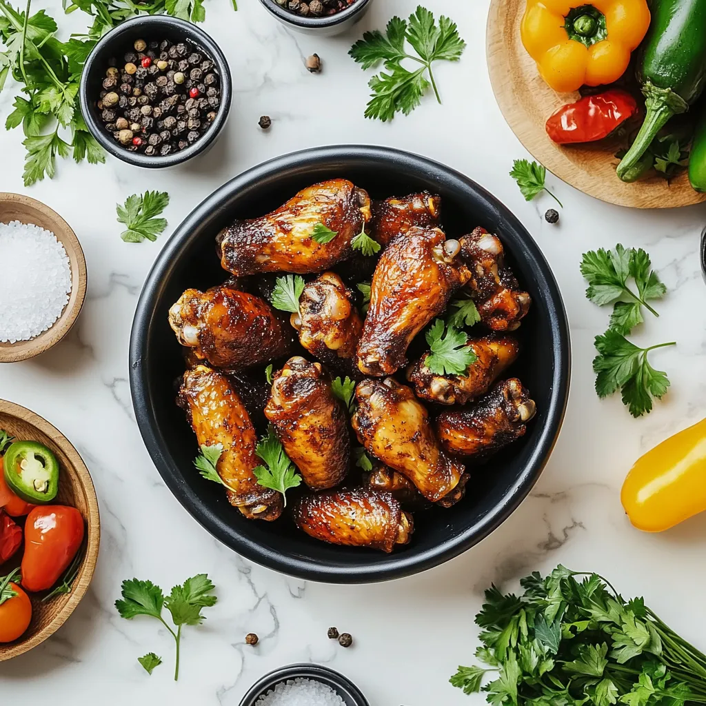 Süß-scharfe Hähnchenflügel