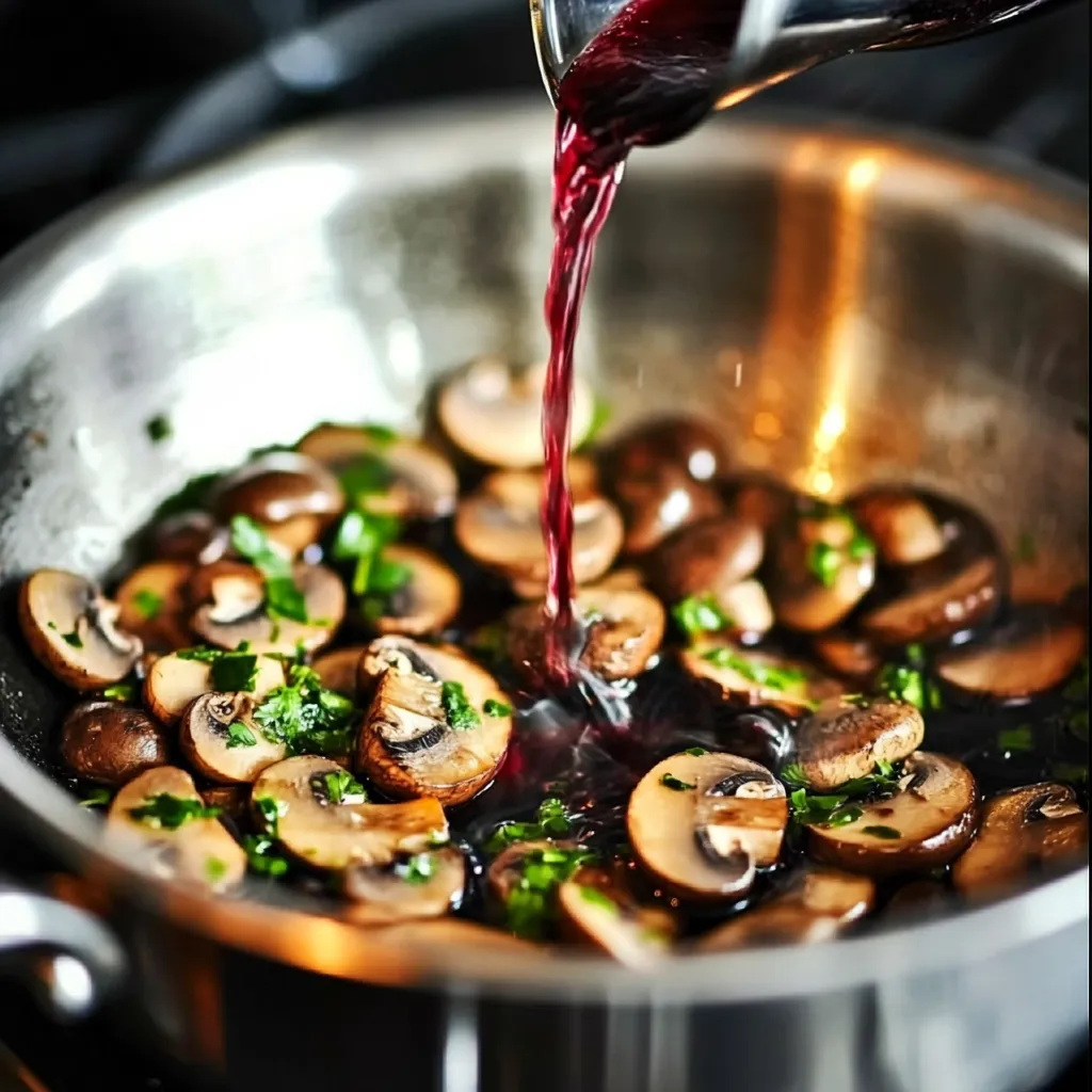 Rotwein-Champignon-Sauce