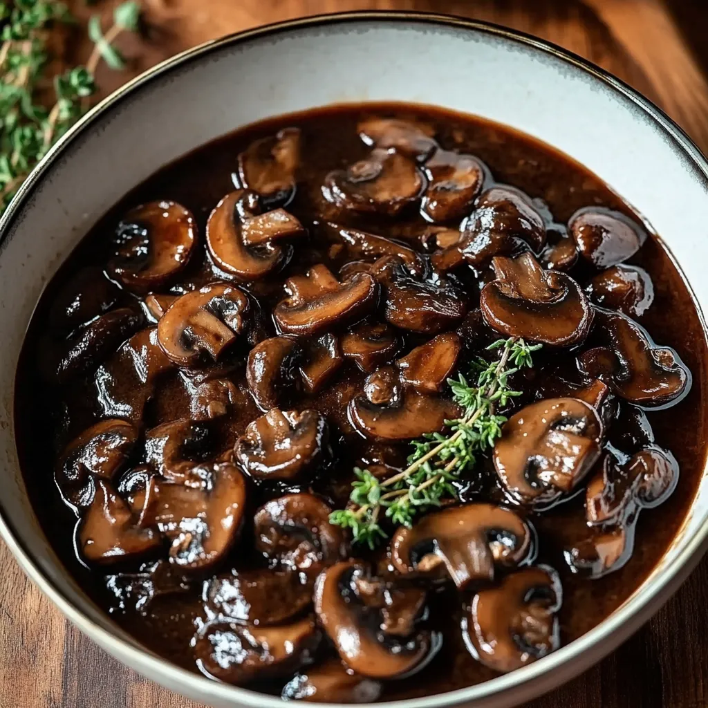 Rotwein-Champignon-Sauce