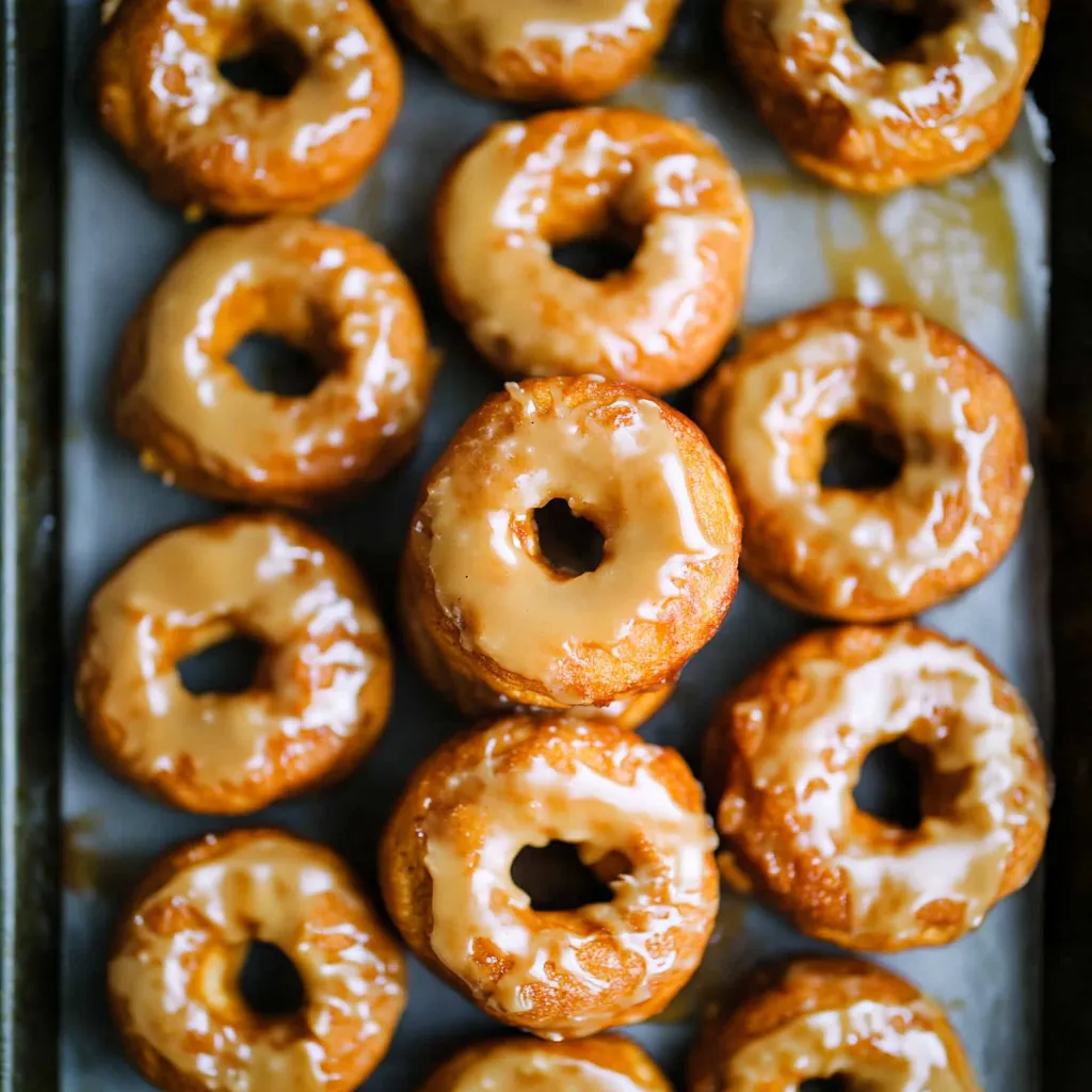 Gebackene Kürbis-Donuts mit Ahorn-Glasur