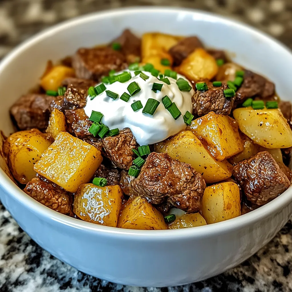 Crockpot-Gefüllter Steak-Kartoffel-Auflauf