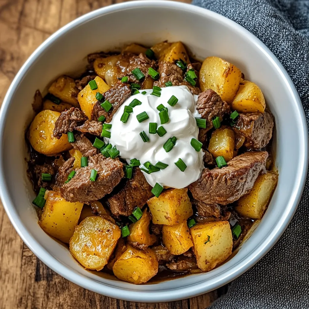 Crockpot-Gef&uuml;llter Steak-Kartoffel-Auflauf