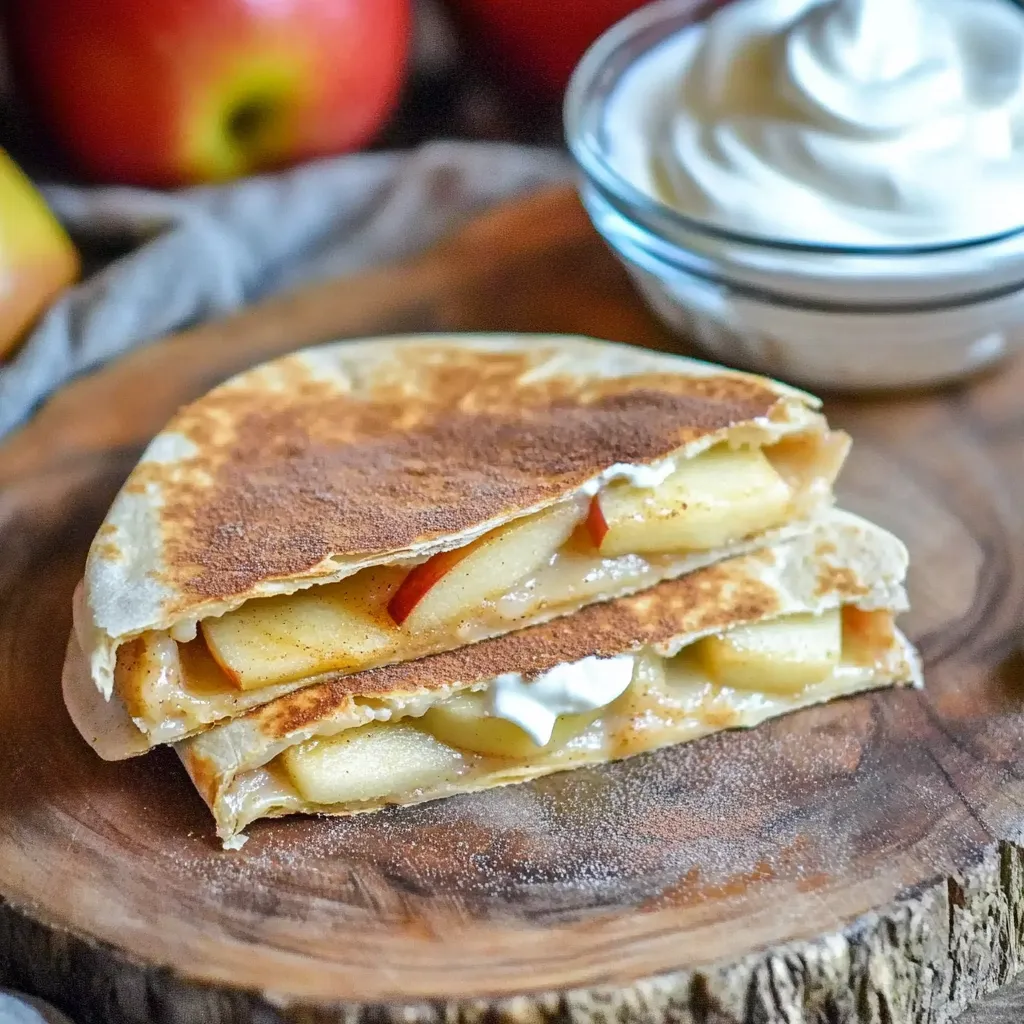 Apfel-Cheesecake-Frühstücks-Quesadillas
