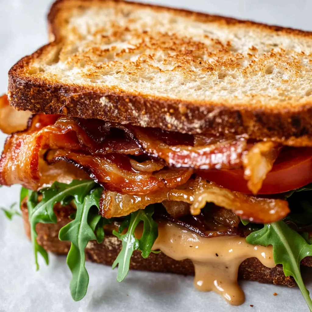 Bestes Bacon-Sandwich mit karamellisierten Zwiebeln