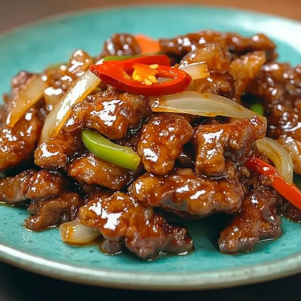 Knuspriges Chilli-Rindfleisch mit süß-scharfer Sauce