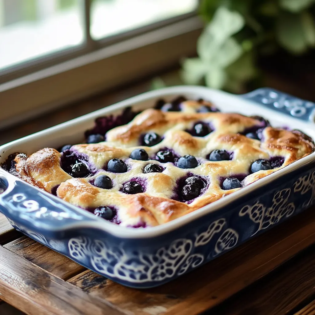 Blaubeer-Buttermilch-Pfannkuchen-Auflauf