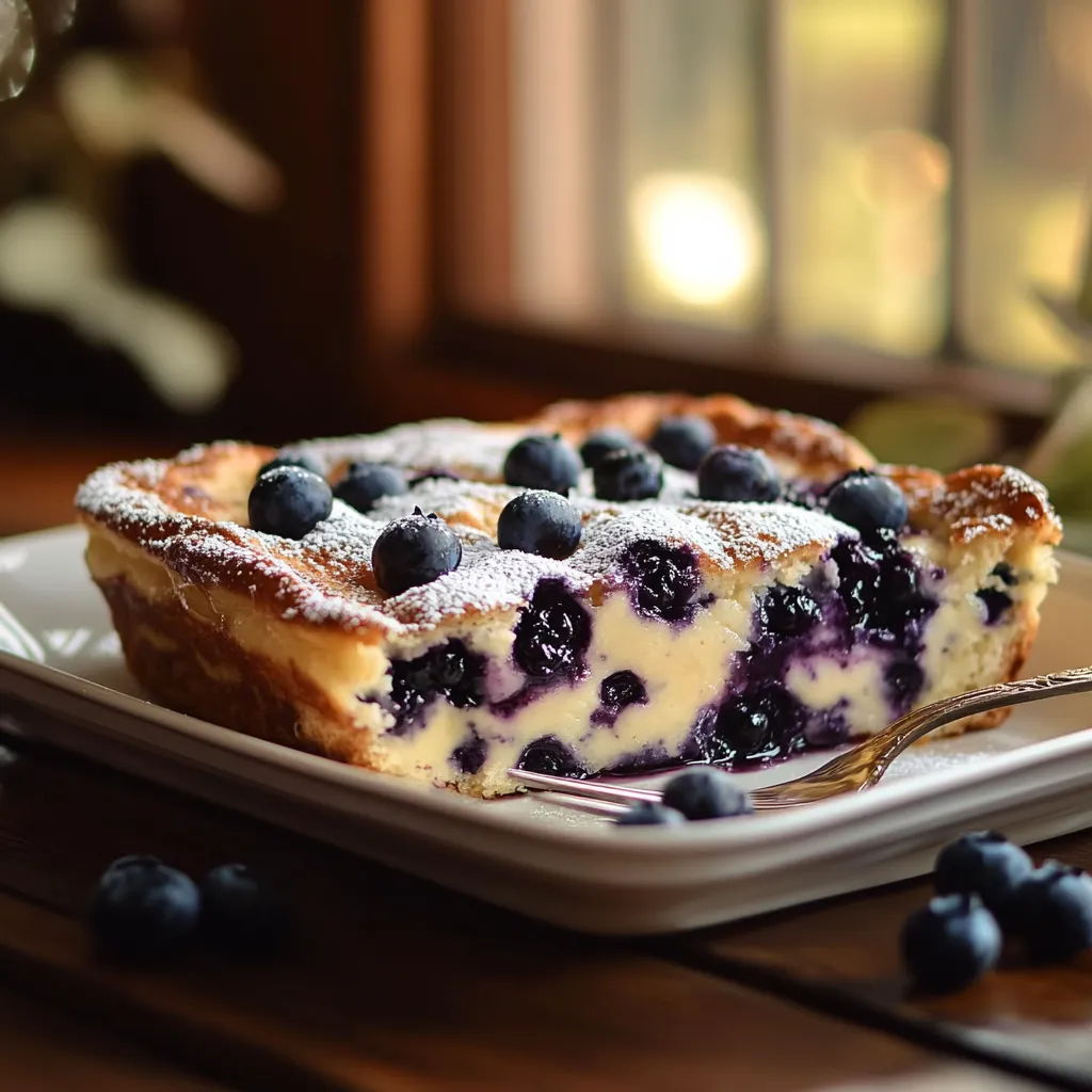 Blaubeer-Buttermilch-Pfannkuchen-Auflauf