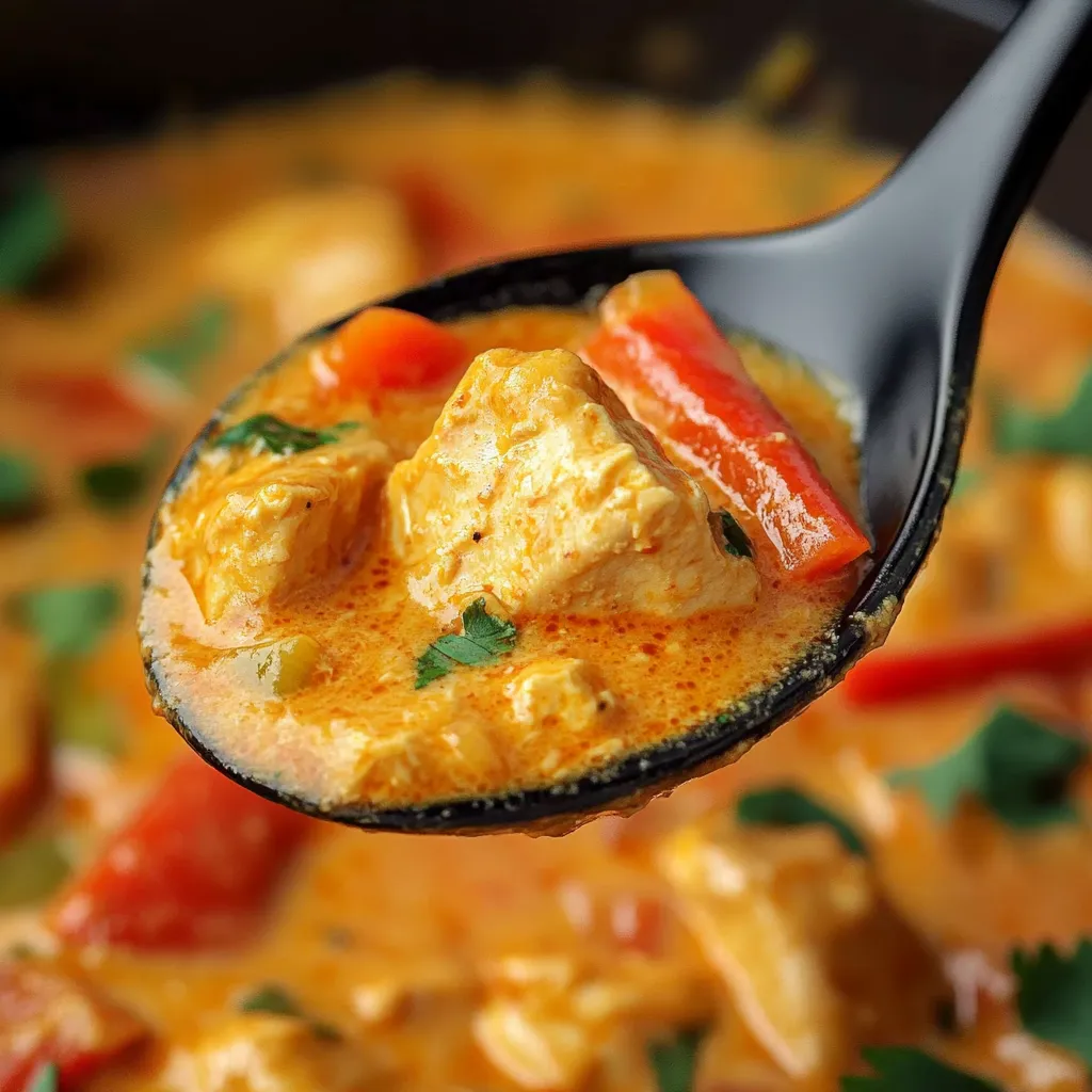 Einfaches Thai Red Curry Hähnchen