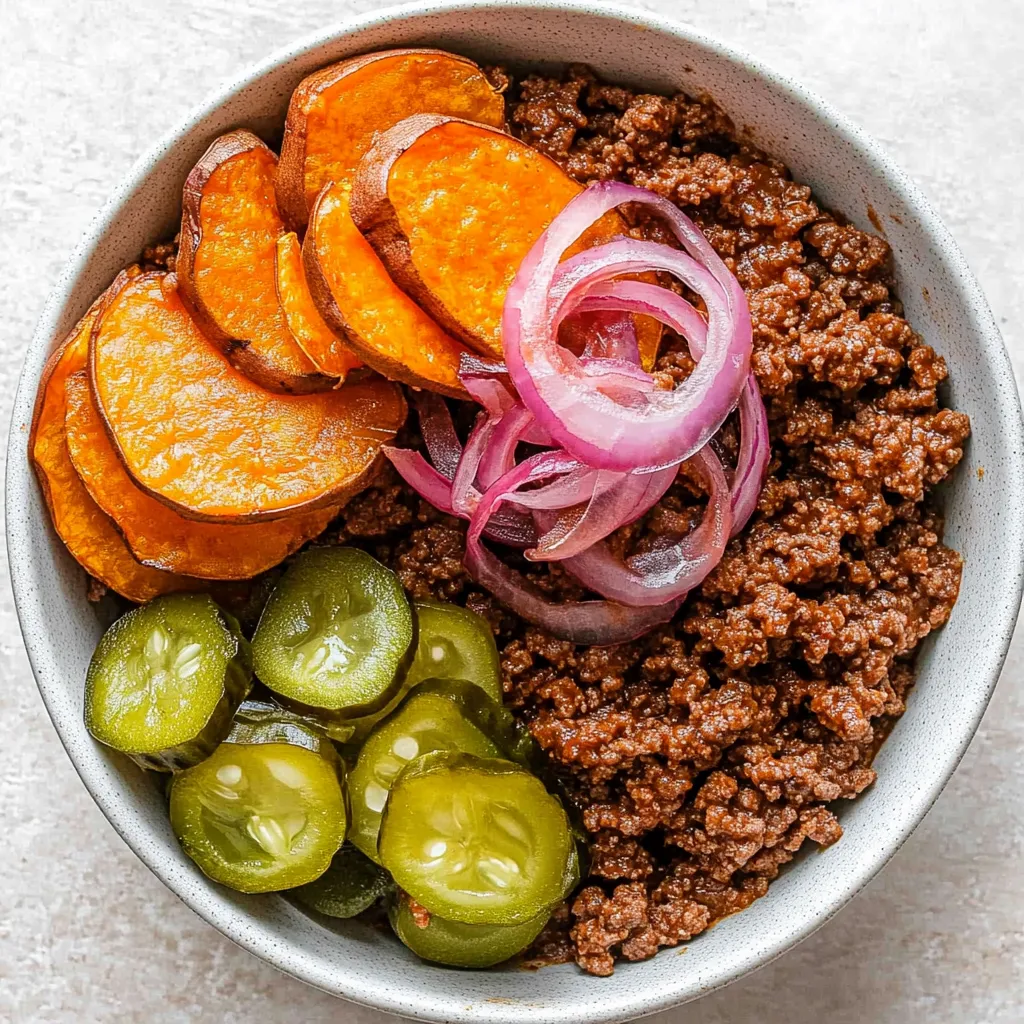 Sloppy Joe Bowl mit Süßkartoffeln