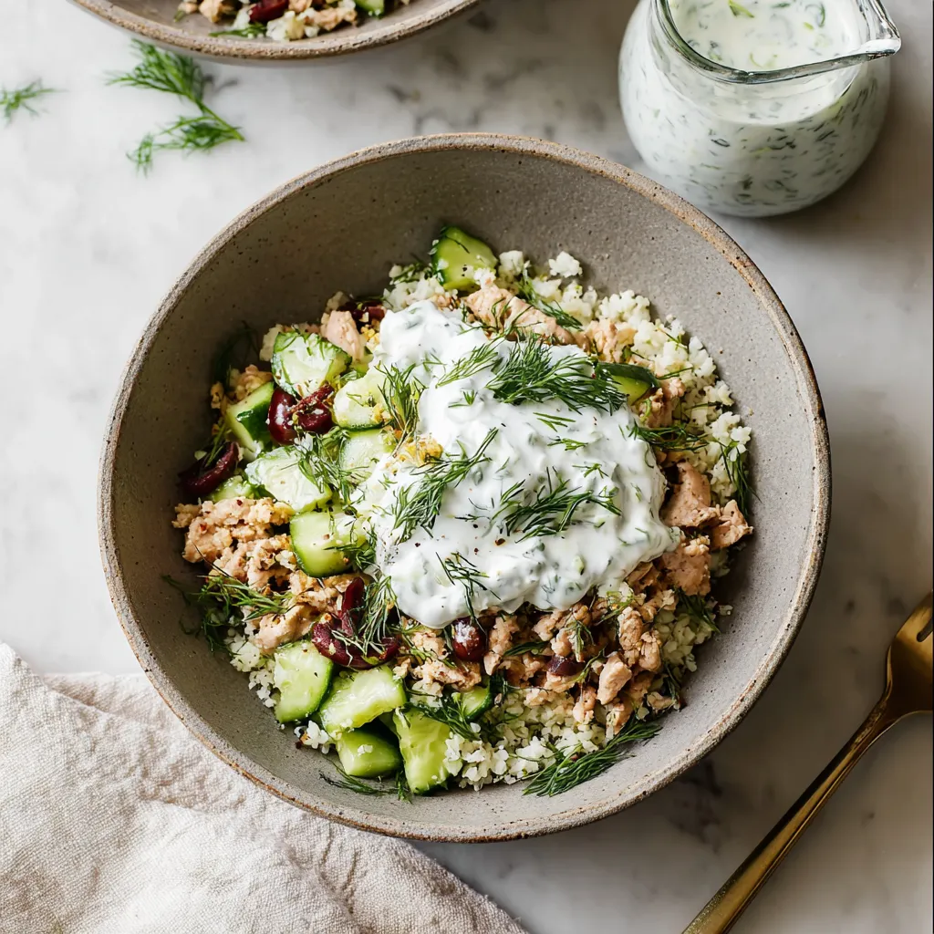 Gesunde Griechische Hähnchen-Bowls
